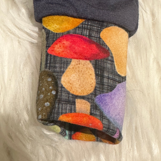 0-3m Soft Grey Mushroom Romper