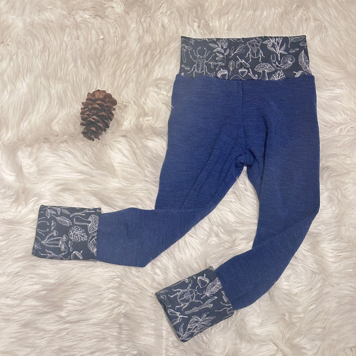 3-6y Forest Print Wool Base Layer Leggings (NEW)