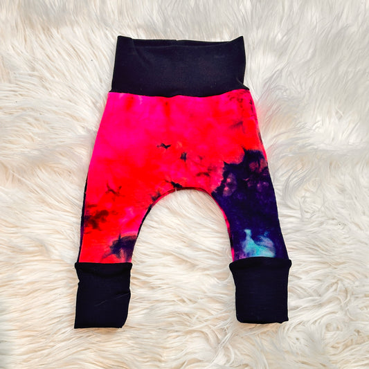 0-6m Pink & Black Wool Pants