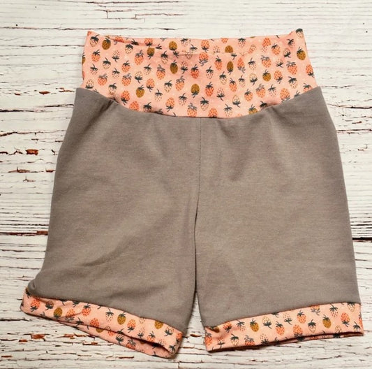 3-6y Shorts - Strawberries and Grey