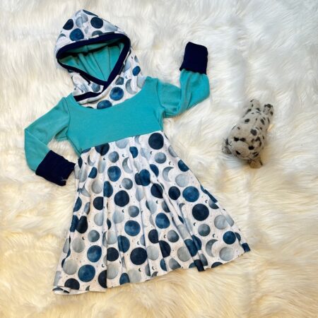 SOLD 12M-3T Wool Moon Hooded Dress