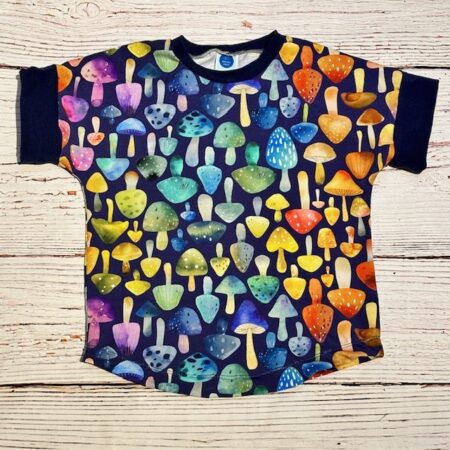 3-6y Rainbow Mushrooms Dolman SS